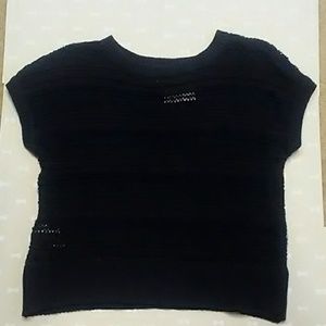 Short sleeve sweater in navy